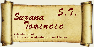 Suzana Tominčić vizit kartica